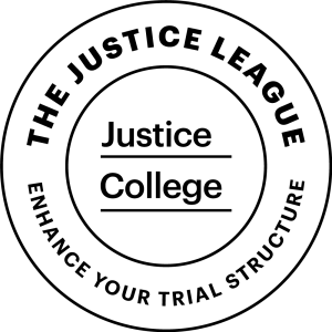The Justice College badge