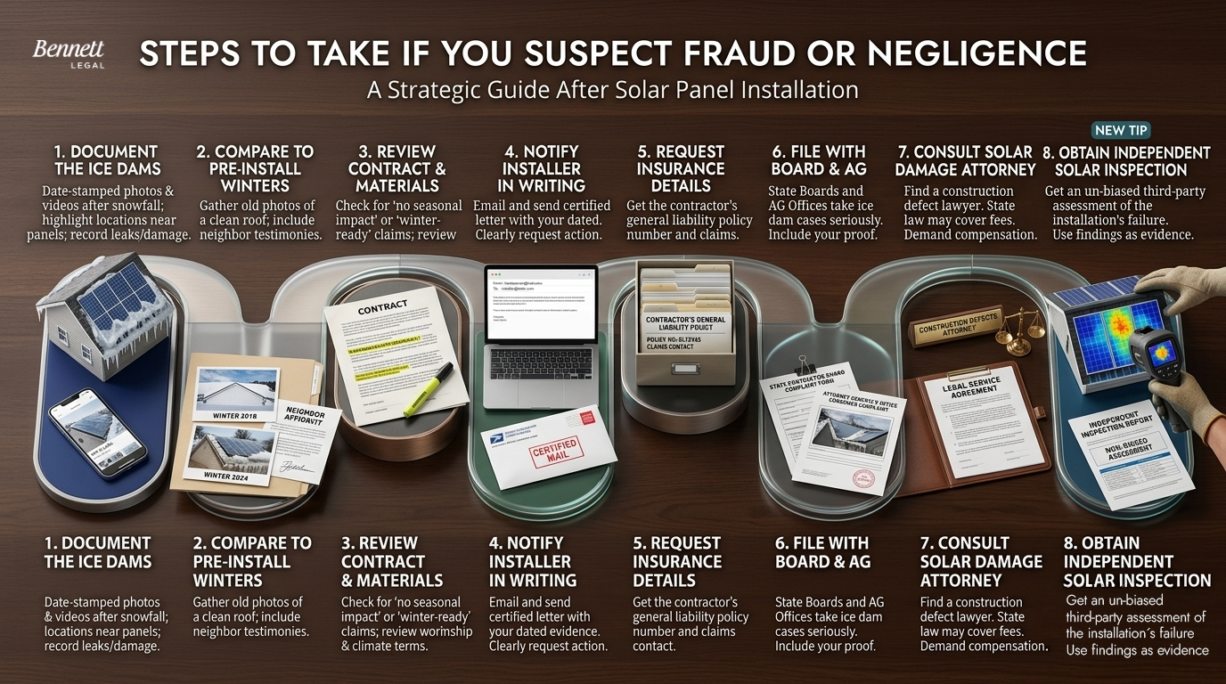 A guide when fraud is suspected in solar panel installation