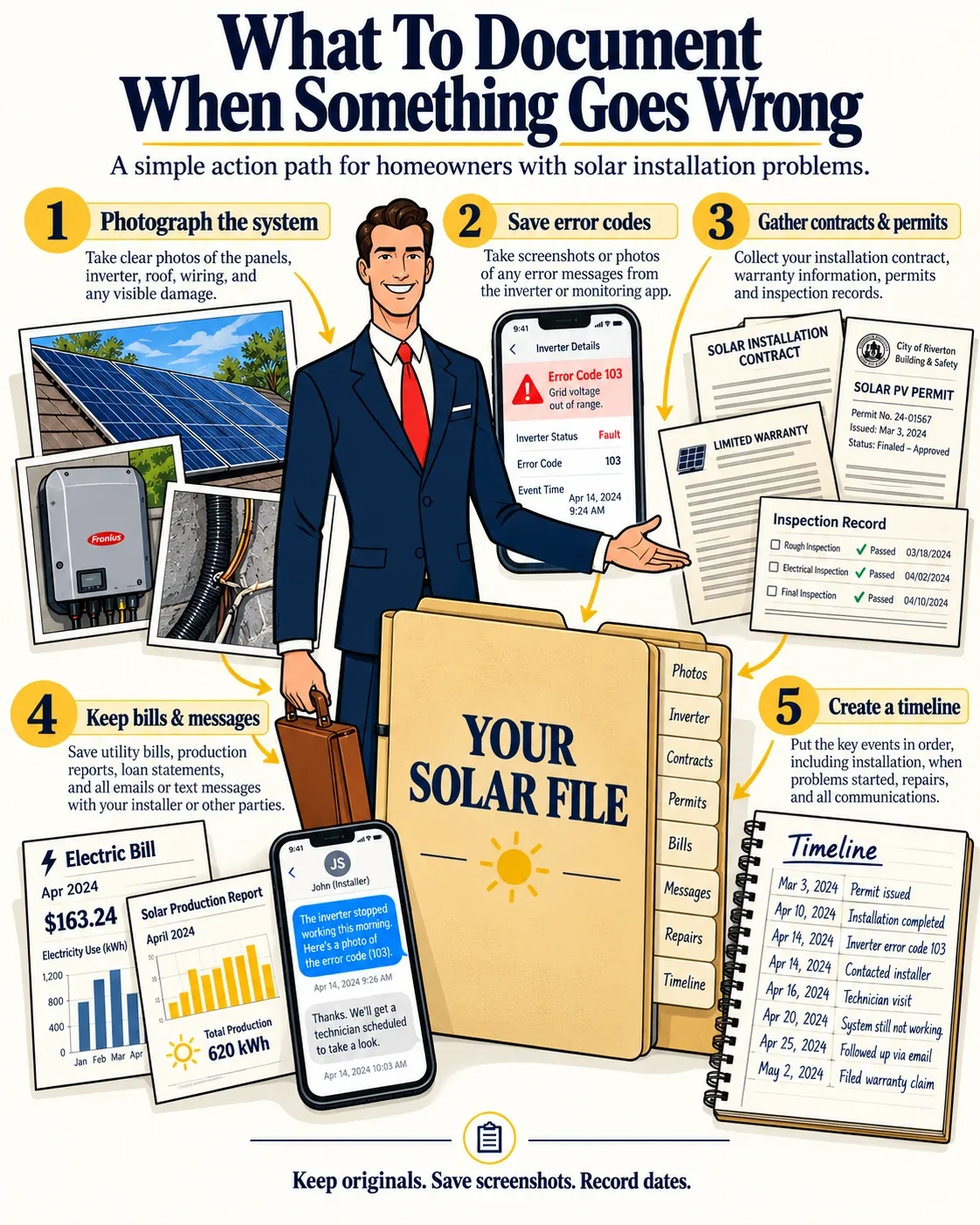 Start building your solar fraud case file