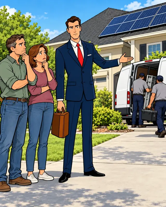 Unknown crew showed up on solar installation day